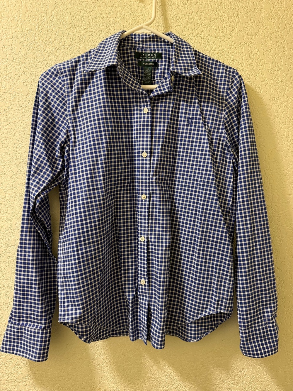 Lauren Ralph Lauren  gingham Blue Checked Button-Down Shirt